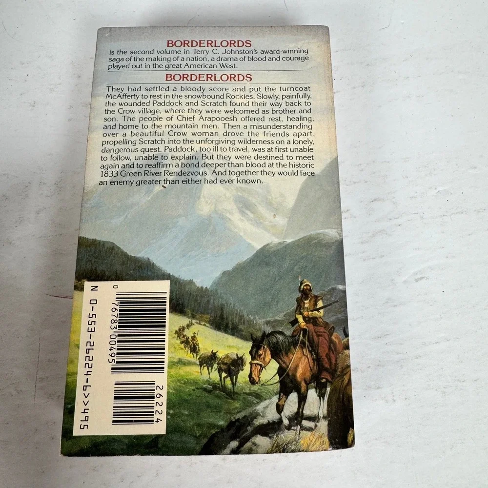 Borderlords Terry C.‎ Johnston 1986 First Bantam Edition Western Novel